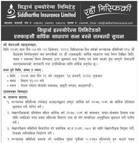 21th Annual General Meeting Notice