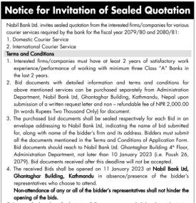Notice for Invitation of Sealed Quotation