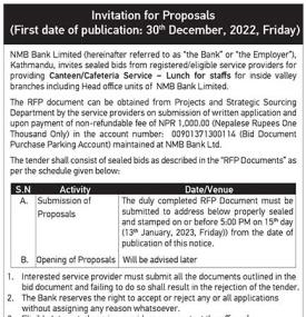 Invitation for Proposals