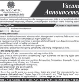Vacancy Announcement