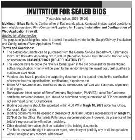 Invitation for Sealed Bids