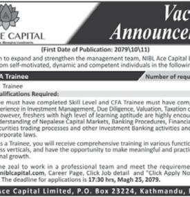 Vacancy Announcement
