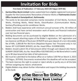 Invitation for Bid