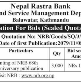 Invitation for Bids (Sealed Quotation)