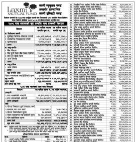 Laxmi Capital Market published the 'Laxmi Equity Fund' Net Asset Value up to Magh, 2079.