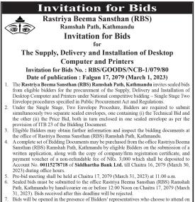 Invitation for Bids