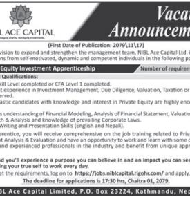 Vacancy Announcement