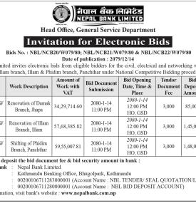Invitaiton for Electronic Bids