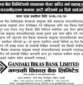 संस्थापक शेयर खरिद गर्ने सम्बन्धी सूचना