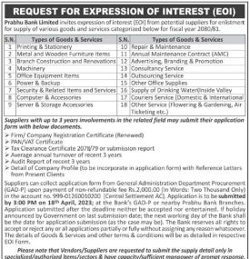 Request for Expression of Interest (EOI)