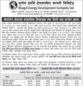 भूगोल इनर्जिको आईपीओमा आवेदन दिने आज अन्तिम दिन सम्बन्धी सूचना