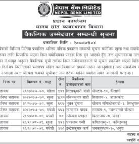 वैकल्पिक उम्मेदवार सम्बन्धी सूचना
