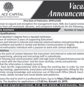 Vacancy Announcement