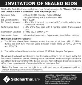 Invitation for Sealed Bid