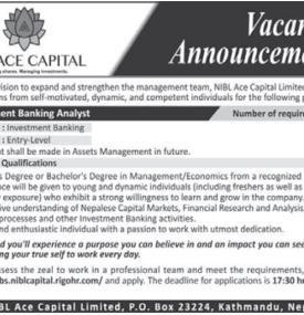 Vacancy Announcement