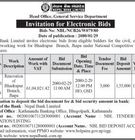 Invitation for Electronic Bids