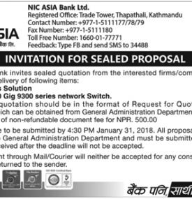 Invitation of Sealed Proposal