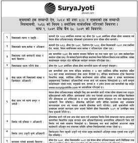 सूचनाको हक सम्बन्धी सूचना