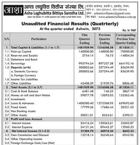 Unaudited Financial Results 
