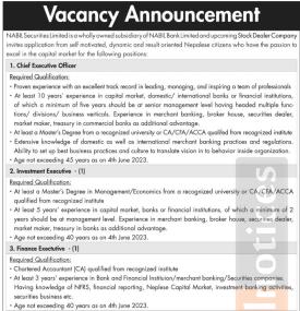 Vacancy Announcement at Nabil Securities