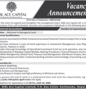 Vacancy Announcement
