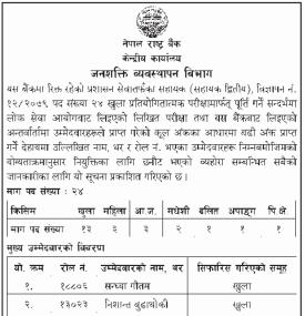 नियुक्तिका लागि छनोट भएको सम्बन्धी अत्यन्त जरुरी सूचना