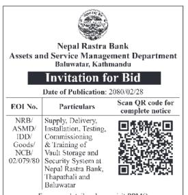 Invitation for Bids