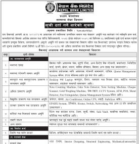 नेपाल बैंकको सूची दर्ता गर्ने बारेको सूचना