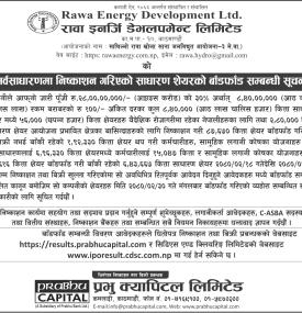 सर्वसाधारणमा निष्काशन गरिएको IPO बाँडफाँड सम्बन्धी सूचना