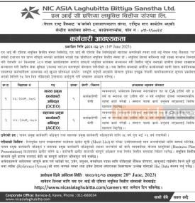 लघुवित्तको विभिन्न पदमा कर्मचारी आवश्यकता