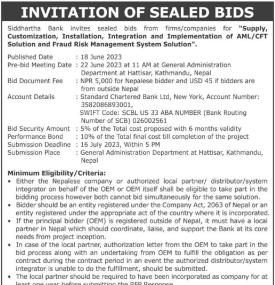 Invitation for Sealed Bids