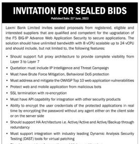 Invitation for Sealed Bids