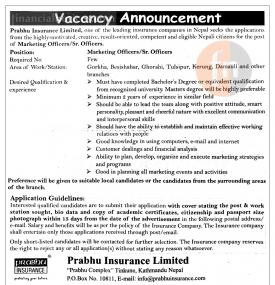 Insurance मा जागिर खुल्यो