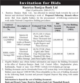 Invitation for Bids