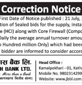 Correction Notice