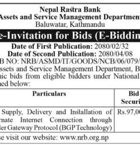 Re-Invitation for Bids 