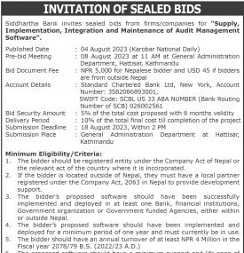 Invitatin  for Sealed Bids