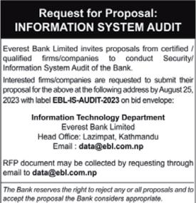 Request for Proposal: Information System Audit