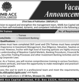 Vacancy Announcement