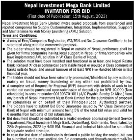Invitation for Bids