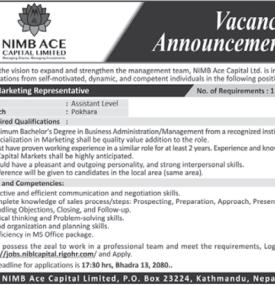 Vacancy Announcement