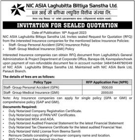 Invitation for Sealed Quotation