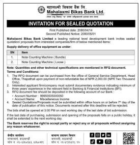 Invitation for Sealed Bids