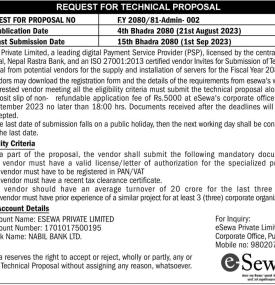 Invitation for Technical Proposal