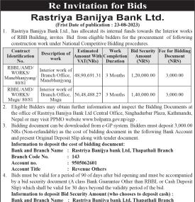 Re-Invitation for Bids
