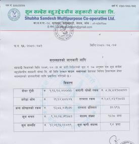 Monthly Financial Notice 