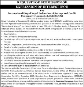 Request for Submission of expression of interest - EOI -