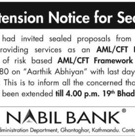 Time Extension Notice for Sealed Bid