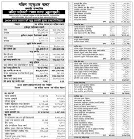 Nabil Investment has disclosed the NAV of the 'Nabil Flexi Cap Fund' up to Shrawan, 2080