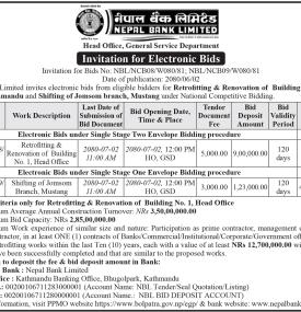 Invitation for Electronic Bids